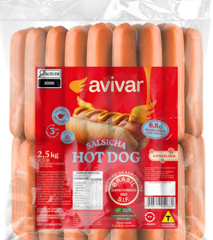 Salsicha Hot Dog Avivar 1kL