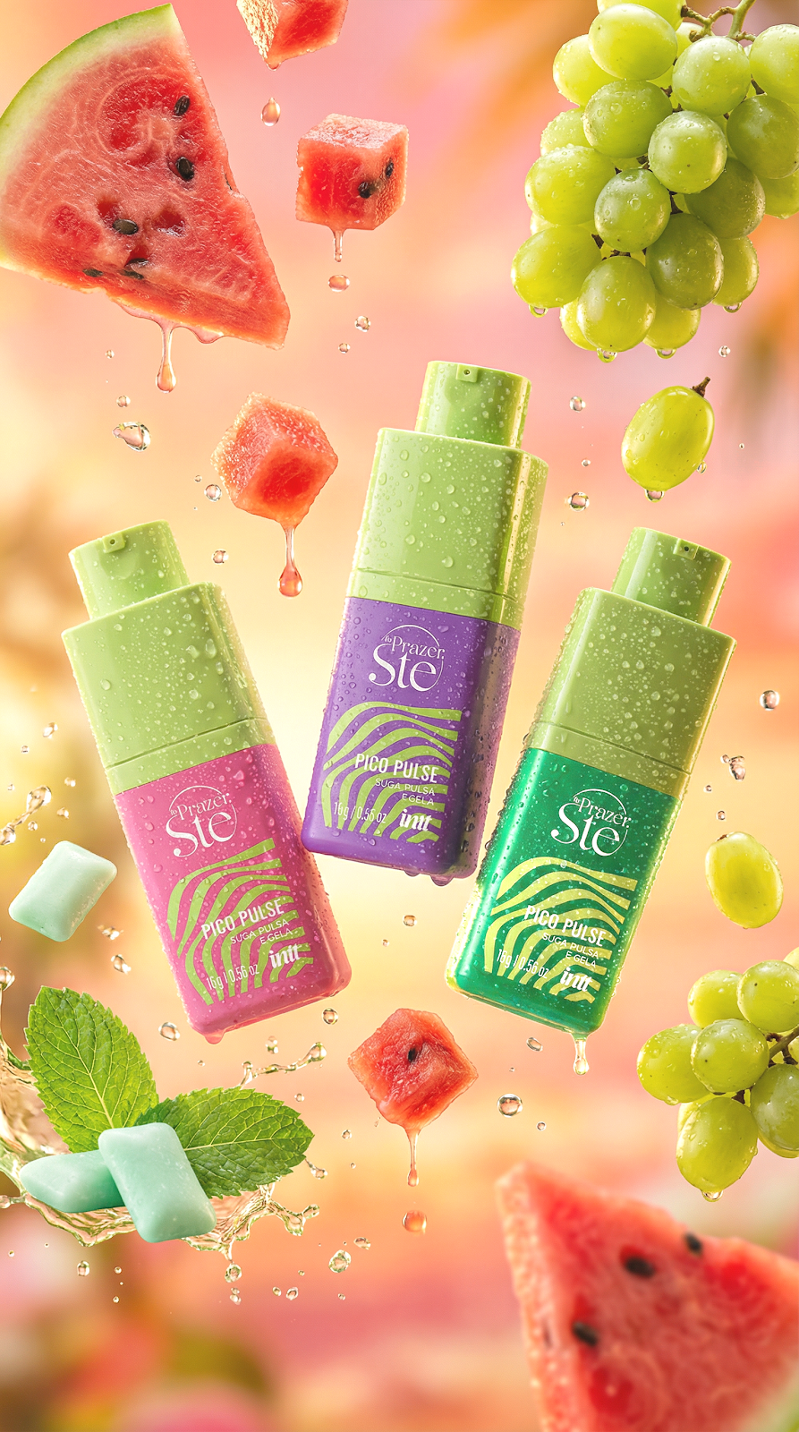 Pico Pulse - Sugador Liquído - Uva, Melancia e Menta