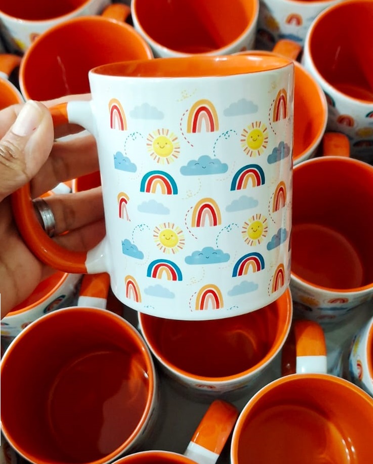 CANECA PORCELANA COLORIDA