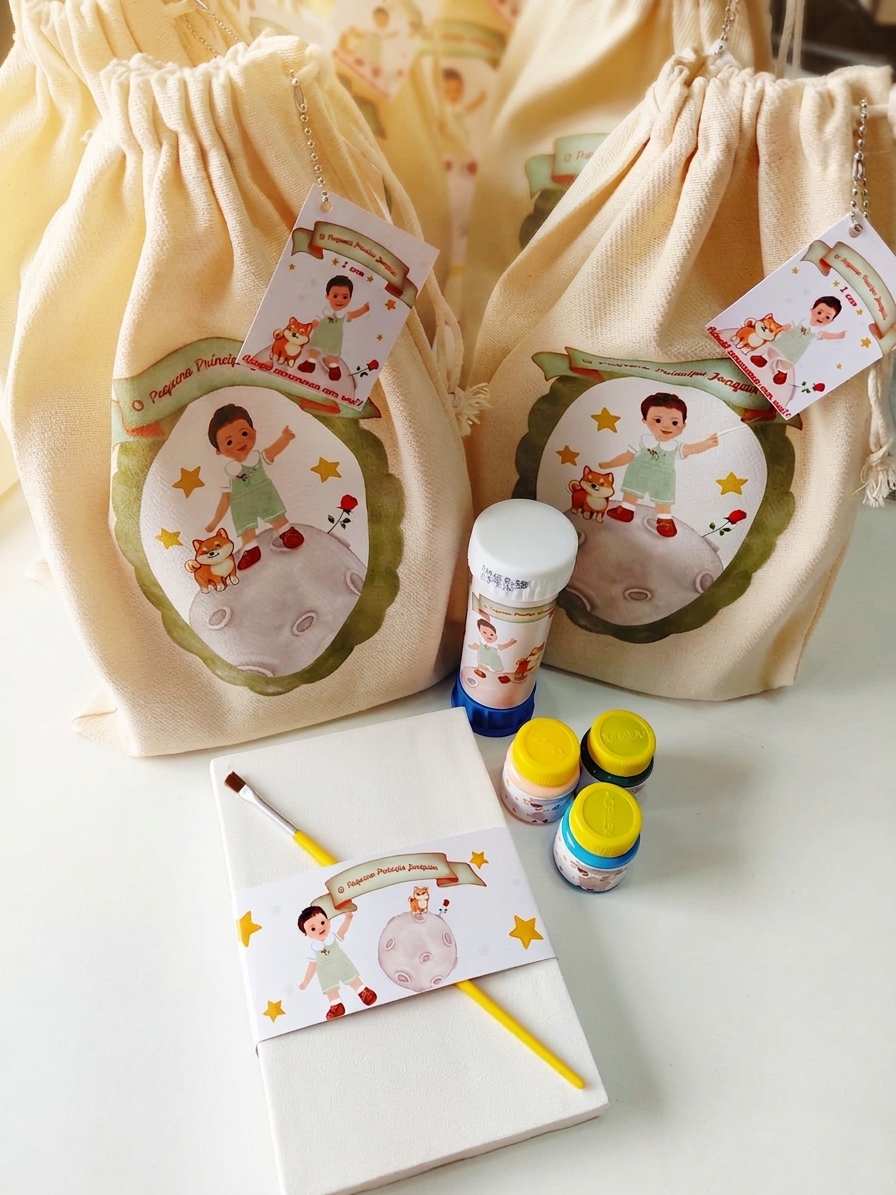 KIT PINTURA NO SACO DE ALGODÃO CRU