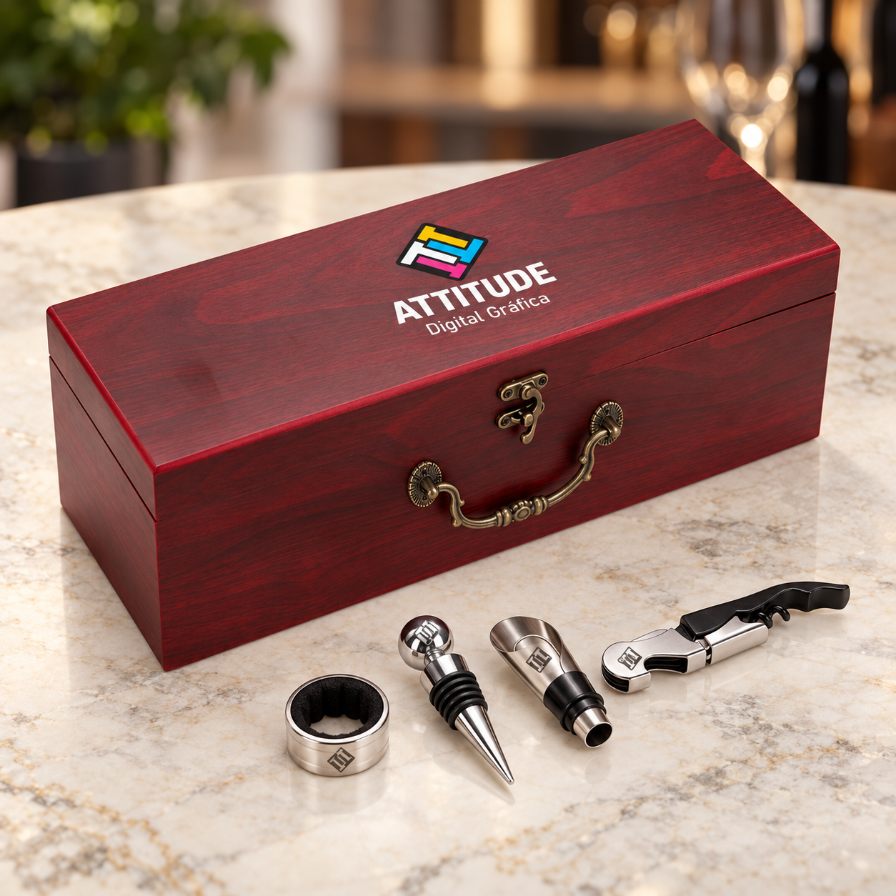 Kit Vinho 4 Peças Luxo