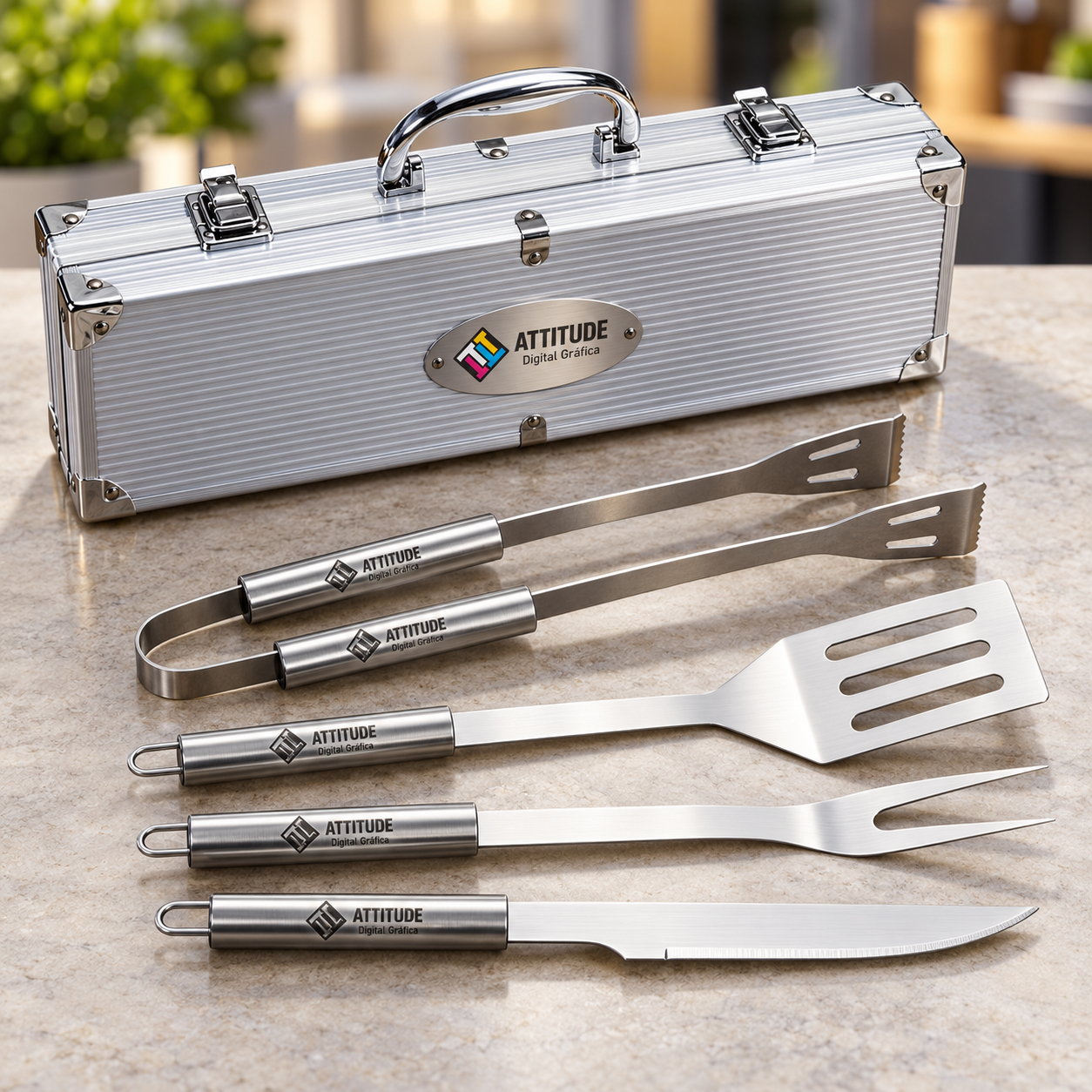 Kit Churrasco 4 peças LUXO