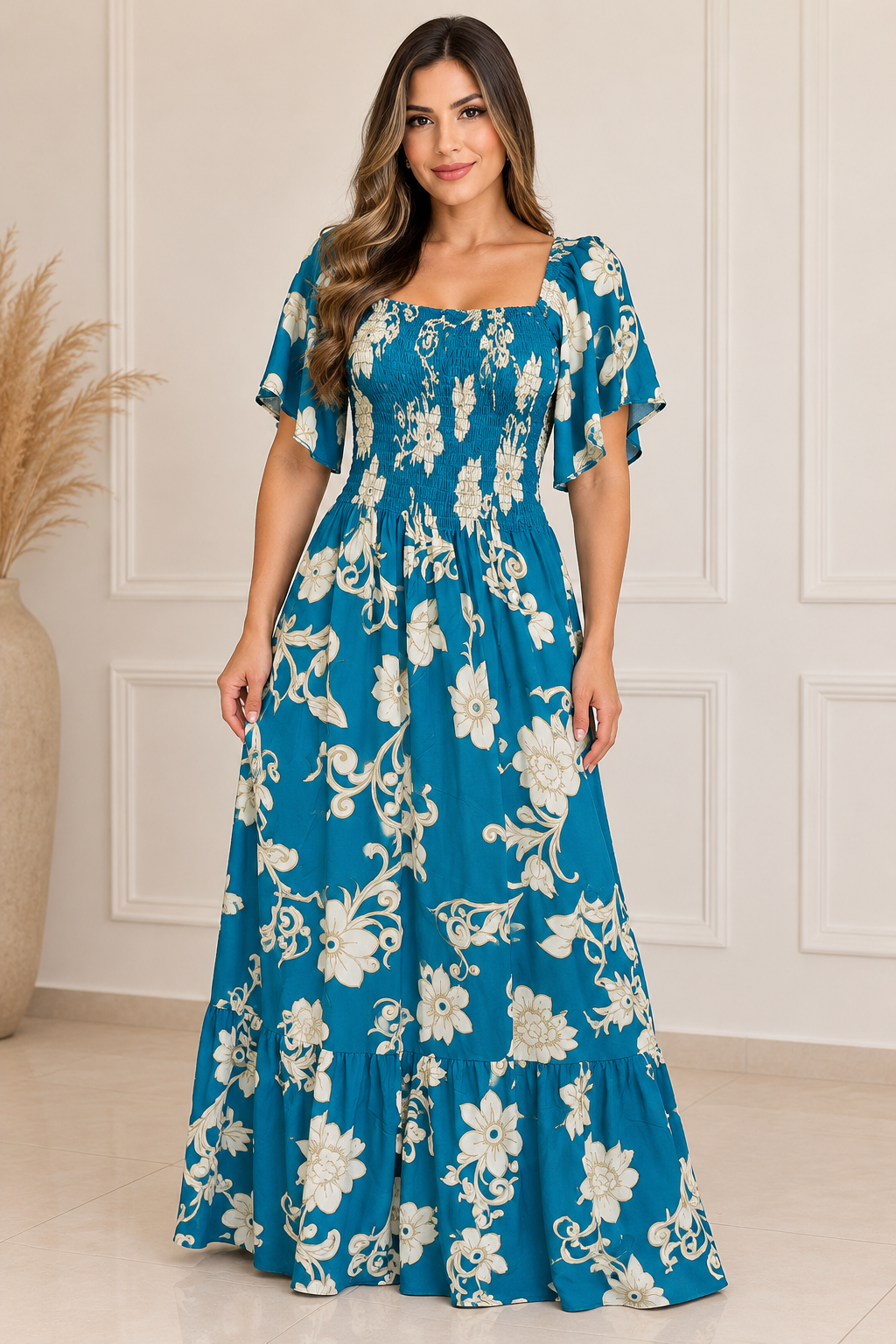 Vestido Mid tecido viscolinho 