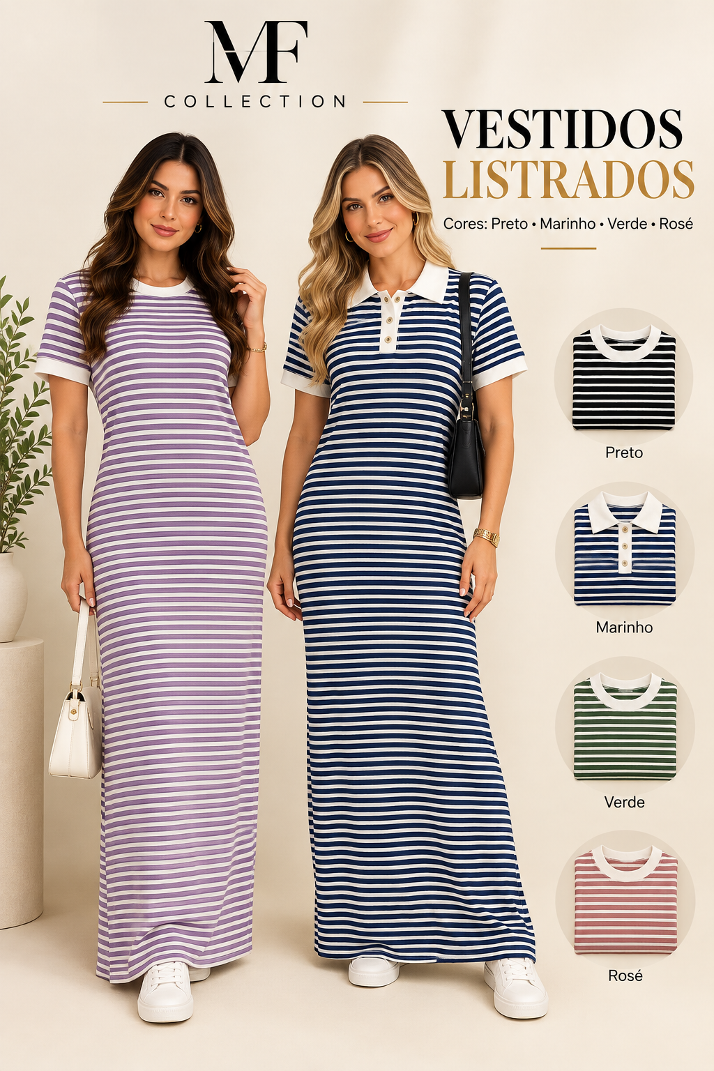 Vestido listras 